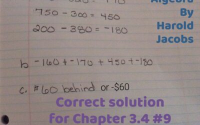 Algebra Ch3.4 Set I #9 Solutions Manual Error